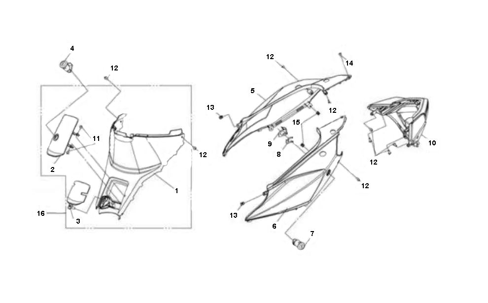 Side Screen Sym Jet Sport-X 2-stroke
