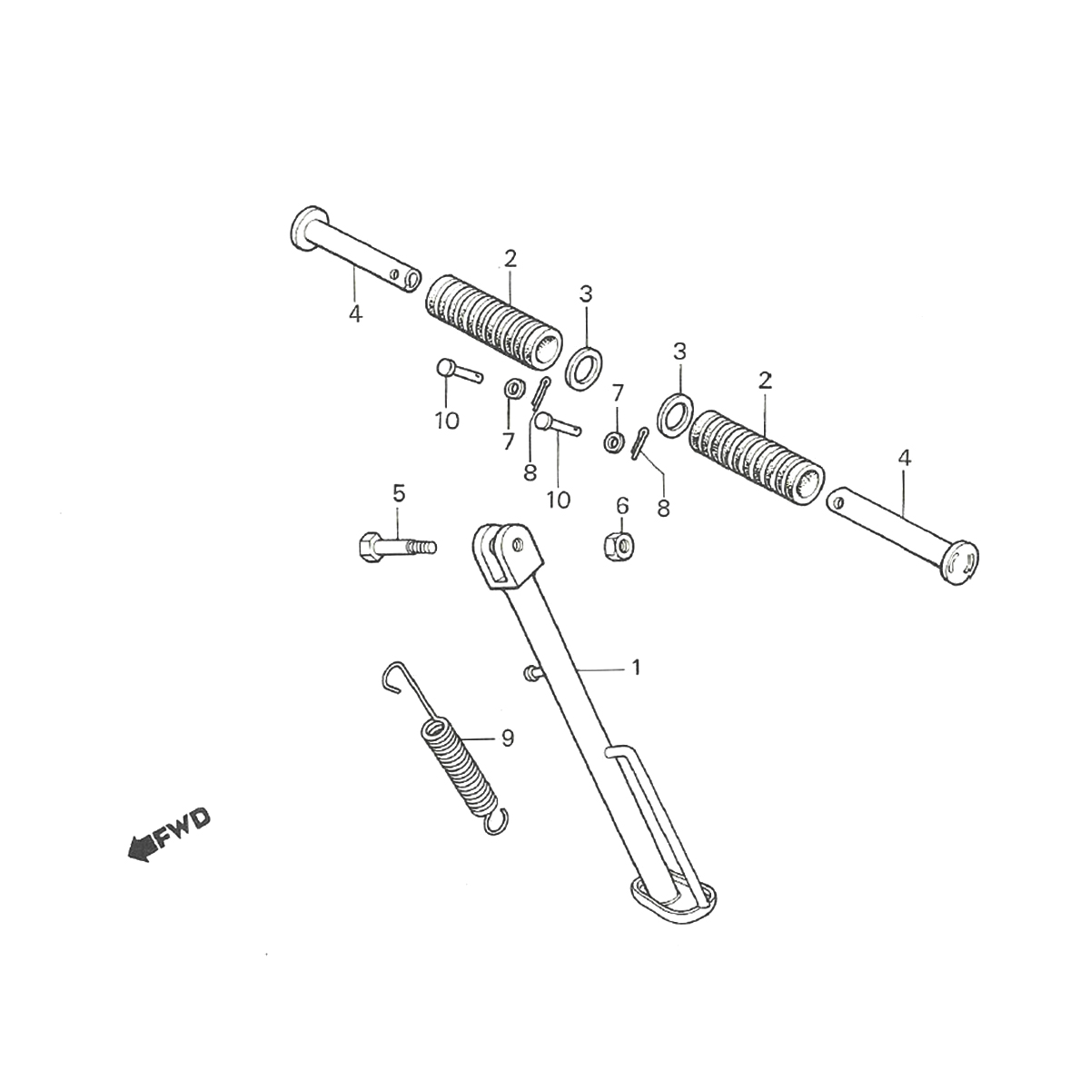 Honda MTX 50 side stand