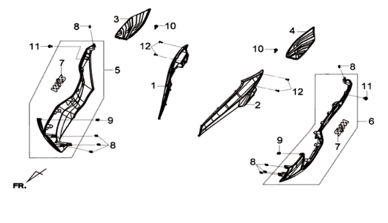 Plating 2 Sym Joymax 125I ABS Silver (S-7S)