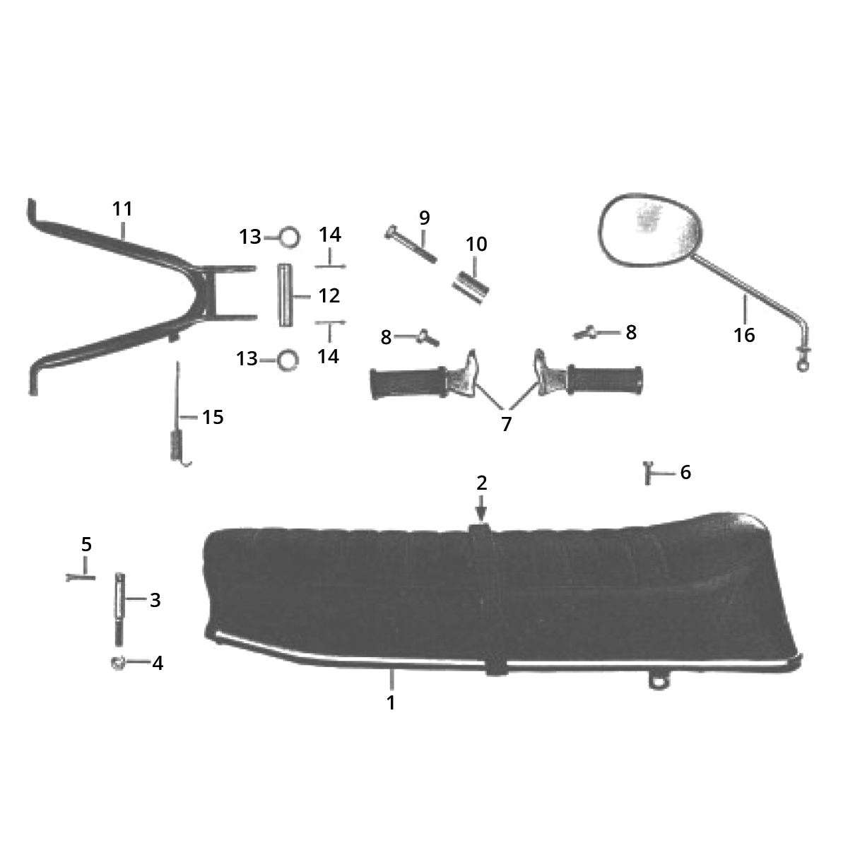 Buddy mid stand foot rest Zundapp C50 Sport 517-21L0