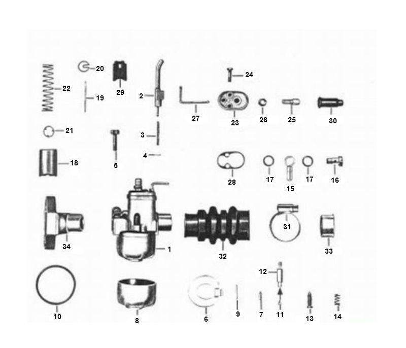 Zundapp carburettor 4 accelerate old type