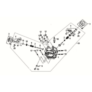 Cylinder head Sym Fiddle III 50 E3