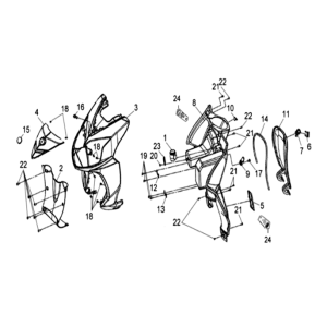 Headlight/indicators Sym Symphony SR 50 Red (R010CA)