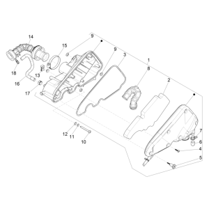 Air filter 2 Vespa Sprint 4-stroke 3-valve (euro4 injection IGET)