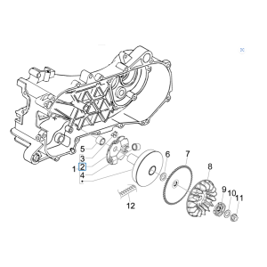 Variator Piaggio Zip 2000 2-stroke AC