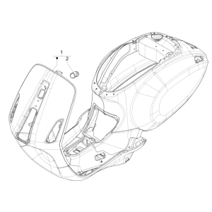 Chassis/ Frame Vespa Sprint 4-stroke 3V (euro4 injection IGET) green metallic 341/ A