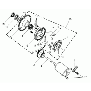 Starter motor/starter clutch SYM VS 125 Euro3