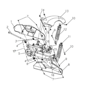 RR. cushion - RR. fork - RR. mudguard Sym E-Fiddle