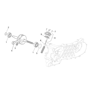 Drive Shaft Aprilia SR 50 H2O ie+carb 2004-2009