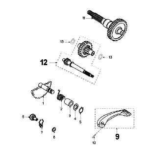 Drive Shafts - Kickstarter Peugeot Jet Force LC Injection Red