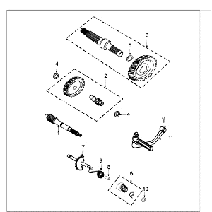 Drive Shafts - Kickstarter Peugeot Speedfight 3 4-stroke Red