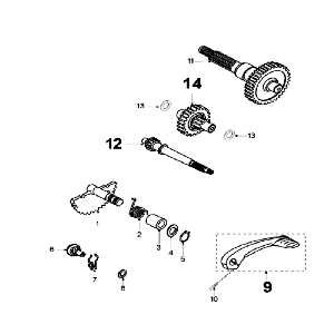 Drive Shafts - Kickstarter Peugeot Speedfight 3 AC Red