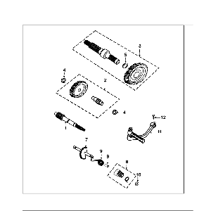 Drive Shafts - Kickstarter Peugeot Speedfight 4 4-stroke Black