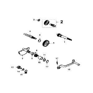 Drive Shafts - Kickstarter Peugeot V-clic Black