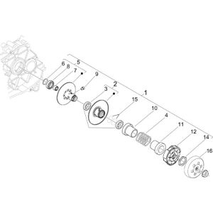 Pulley Piaggio Liberty 2-stroke