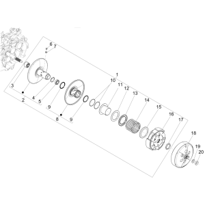Powered pulley Piaggio Medley 150 4T IE ABS E4 2016-2020 (EMEA)