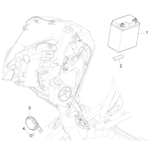 Remote switches - Battery - Claxon Piaggio Medley 125 ABS E5 2021-2022 (EMEA)