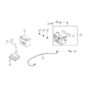 Battery Kymco Xciting 400i Matt Black