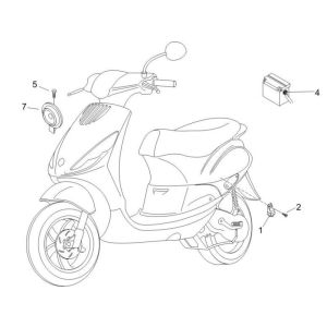 Battery Piaggio Zip 2000 4-stroke AC