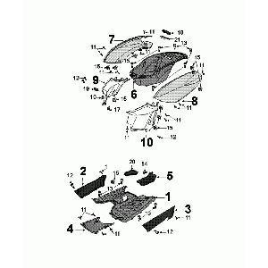 Rear plating Peugeot Kisbee blackcurrant original euro4