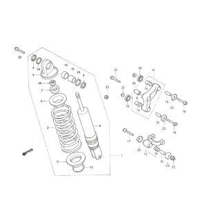 Honda MTX 50 shock absorber