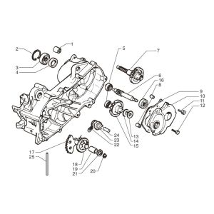 Rear axle Beta Ark-k AC blue 2006 2-stroke