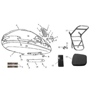 Rear cover Iva Roma 125cc