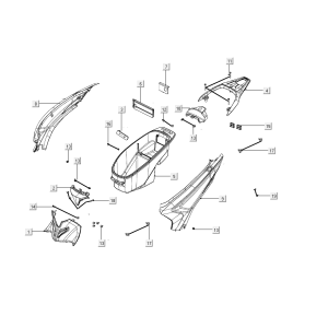 Rear hoods Kymco People S 50i E4 Matt Brown