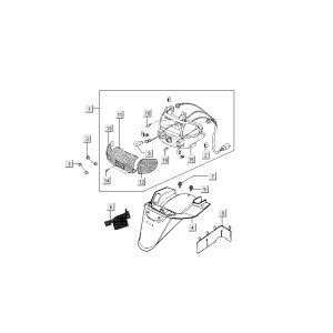 taillight hood Kymco Dink LC 2-stroke silver
