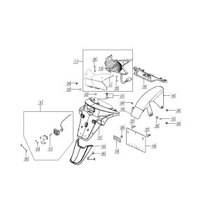 taillight covers Kymco Grand Dink 2-stroke Silver