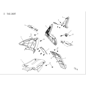 Taillight-Turn Signals China Venom white