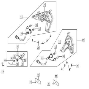 Rear Light Kymco MXU 500