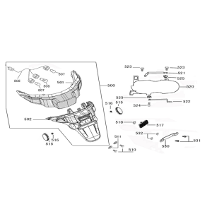 Tail lightMudguard China Star50 white
