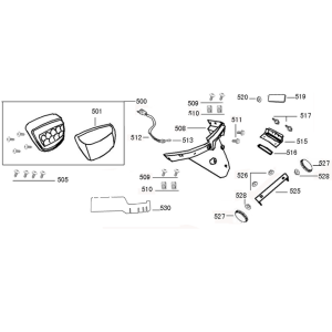 Rear light-mudguard Fosti Touring 125cc white