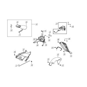 Rear light mudguard Kymco Agility FR 12" 4-stroke euro4 white