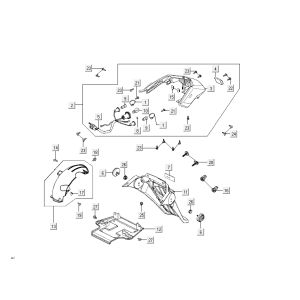 Tail light- Hood Kymco New Dink 4-stroke dark grey