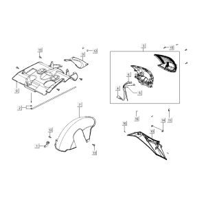 Tail light- Rear hoods Kymco Like 4-stroke tecno silver like T T 2015