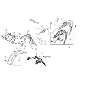 taillight AGILITY 16+ 4T 125 Matte Metallic Light Blue