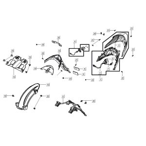 taillight AGILITY 16+ 4T 200i Matte Metallic Light Blue