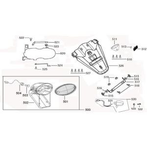 Tail light China Joy white