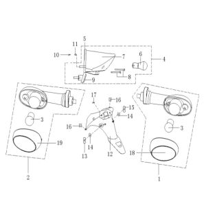 Rear Light Generic Cracker blue 2010 2-stroke