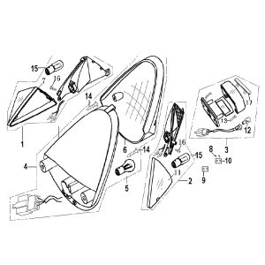 Rear Light Generic Xor stroke 2009 2-stroke