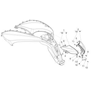 Turn signals - rear light Piaggio Beverly 300 IE ABS E4 2016 - 2020 (EMEA)