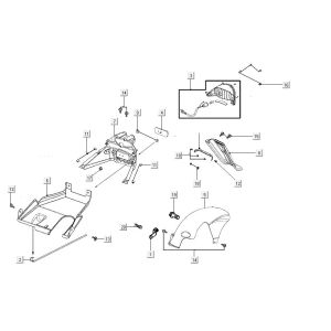 Rear light Kymco Carry 4-stroke injection euro4 gloss black