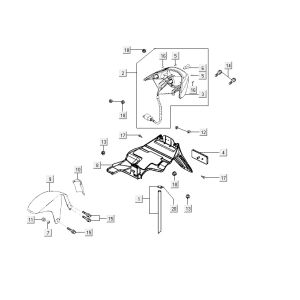 Rear light Kymco Vitality 2t ac red