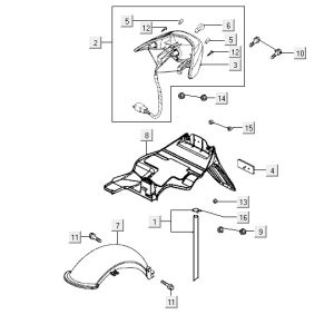 Rear light Kymco Vitality 4t ac diamond-black