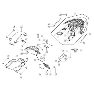 Rear Light Kymco Xciting 400i Yellow