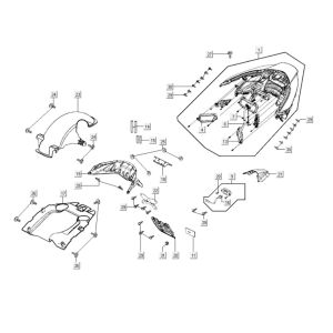 Rear Light Kymco Xciting 400i Matt Black