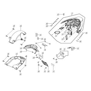 Rear Light Kymco Xciting 400i Pearly Black