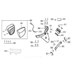 Achterlicht - Achterspatbord AGM VX50i